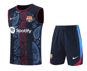 Kit de Treino Barcelona - 24/25 Regata e Bermuda Preto