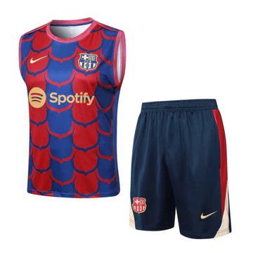 Kit de Treino Barcelona - 24/25 Regata Azul e Vermelho
