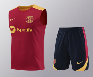 Kit Treino Barcelona - 24/25 Regata e Short Preto