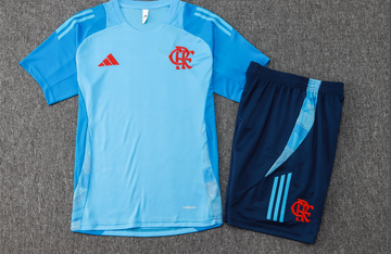 Conjunto Camisa Treino Flamengo - Azul Clara 25/26
