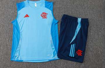 Conjunto Regata Treino Flamengo - Azul Clara 25/26